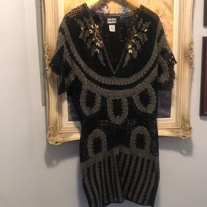 Crochet Dress - Sweater Sweater - M